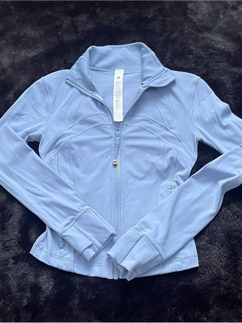 Lululemon Define Cropped Nulu Light Blue Women's Zip-Up Jacket